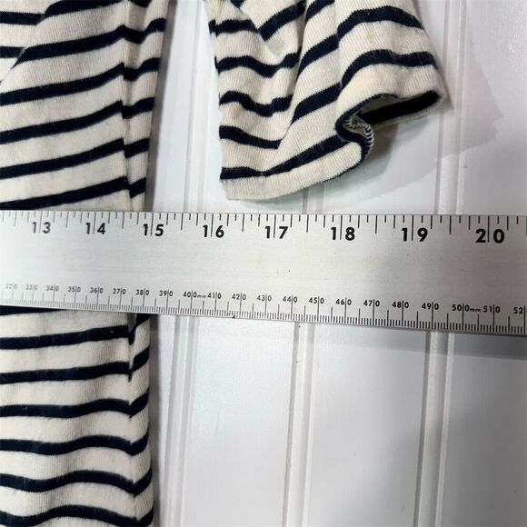 Y2K VTG MNG Black Stripe Puff Shoulder Tee XL Nautical French Clean Girl Sailor - Picture 3 of 11